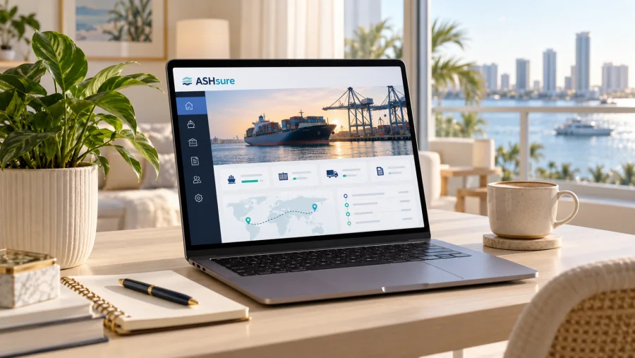 Laptop ready to create a free U.S. shipping address